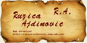 Ružica Ajdinović vizit kartica